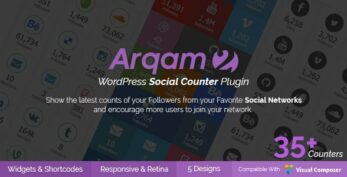 Social Counter Plugin for WordPress – Arqam