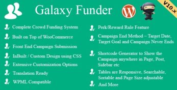 Galaxy Funder – WooCommerce Crowdfunding System