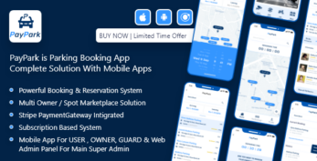 PayPark v1.0 – Ultimate Parking Management System with mobile apps and admin panel