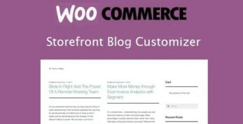 Storefront Blog Customiser