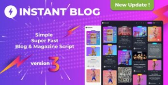 Instant Blog v3.3 – Fast & Simple Blog Php Script