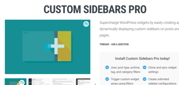 WPMU DEV Custom Sidebars Pro