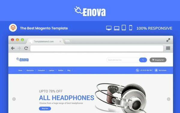 Enova Electronics Mobile Magento Theme