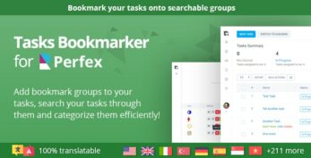 Bookmarks for Tasks – Perfex CRM module to organize your tasks in bookmarks (19 September 2024)