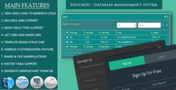 PDO Crud v4.8 – Advanced PHP CRUD application (Form Builder & Database Management)
