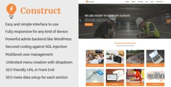 Construct v1.1 – Building and Construction Website CMS