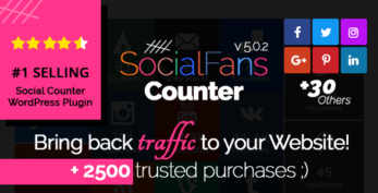 SocialFans – WP Responsive Social Counter Plugin