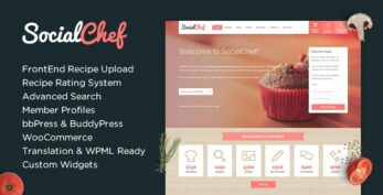 SocialChef v1.31.1 – Social Recipe WordPress Theme