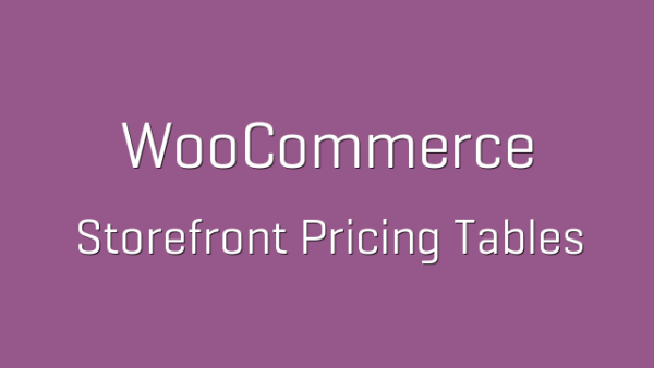 Storefront Pricing Tables