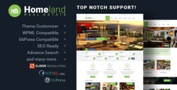 Homeland v3.3.1 – Responsive Real Estate Theme for WordPress