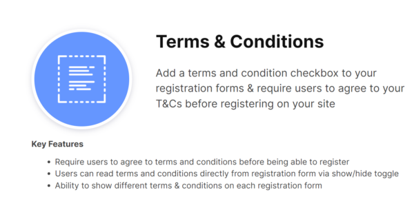 Ultimate Member Terms & Conditions Addon