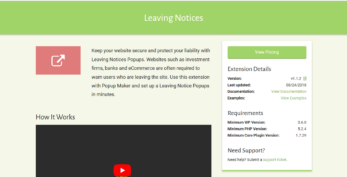Popup Maker – Leaving Notices