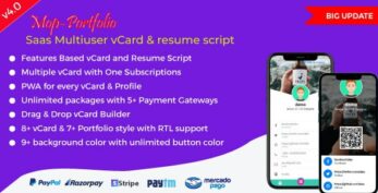 Mop v4.6 – SaaS vCard / Portfolio / Resume / Digital Business card