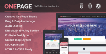 MyThemeShop OnePage WordPress Theme v1.2.7