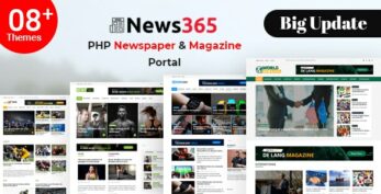 News365 v6.4 – PHP Newspaper Script Magazine Blog with Video Newspaper