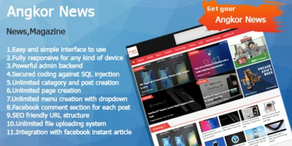 Angkor News v1.0 – News CMS PHP