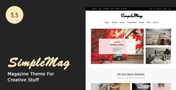 SimpleMag v5.5 – Magazine theme for creative stuff