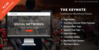The Keynote v2.23 – Conference / Event / Meeting WordPress Theme