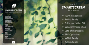SmartScreen fullscreen responsive v3.1.9 WordPress theme