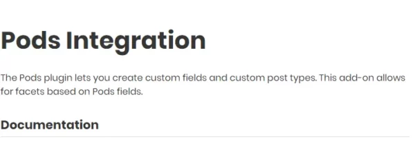 FacetWP – Pods Integration