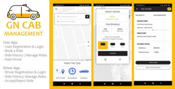 GN Cab Management v1.0.1 – Ionic Cab Booking, Taxi Booking Android & iPhone App, PHP Codeigniter