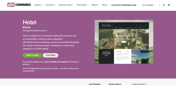 Hotel Storefront WooCommerce Theme v1.0.15