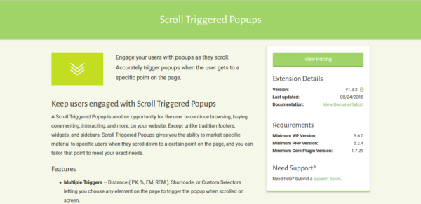 Popup Maker – Scroll Triggered Popups