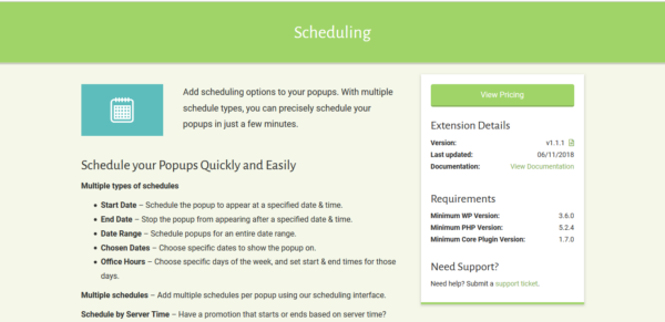 Popup Maker – Scheduling