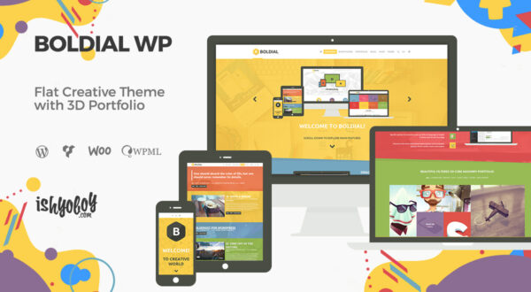 Boldial WP v2.9 – Flat Creative Theme with 3D Portfolio