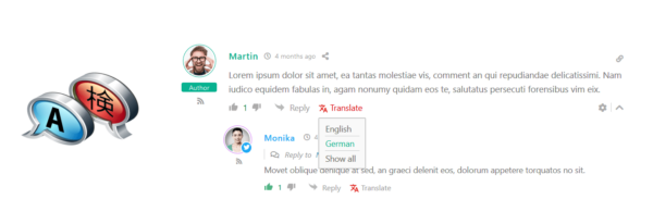 wpDiscuz – Comment Translation