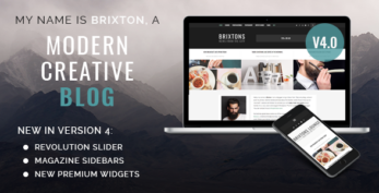 Brixton Blog v5.0– A Responsive WordPress Blog Theme