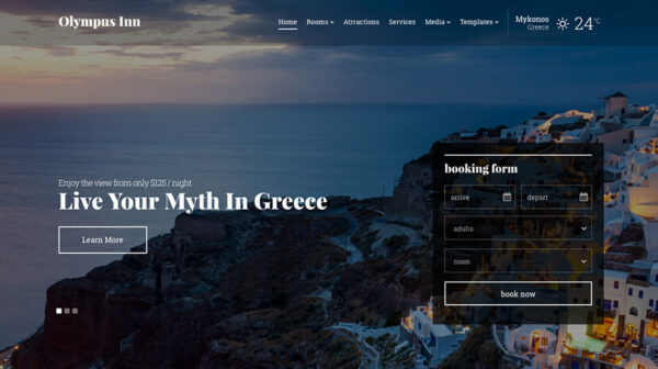 CSS Igniter Olympus Inn Hotel Motel WordPress Theme v1.8.1
