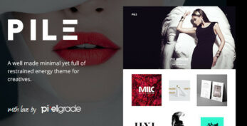PILE v2.5.1 – An Uncoventional WordPress Portfolio Theme