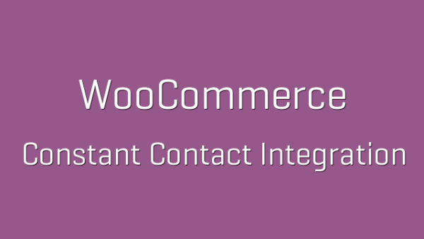 WooCommerce ConstantContact Integration