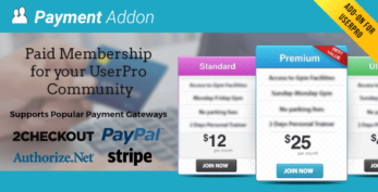 UserPro – Payment Add-on
