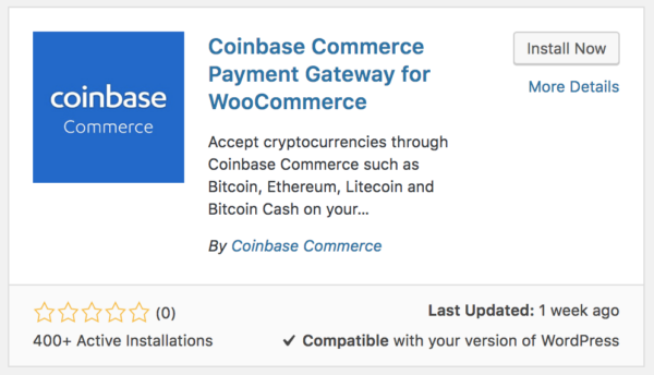 WooCommerce Coinbase Commerce Payment Gateway