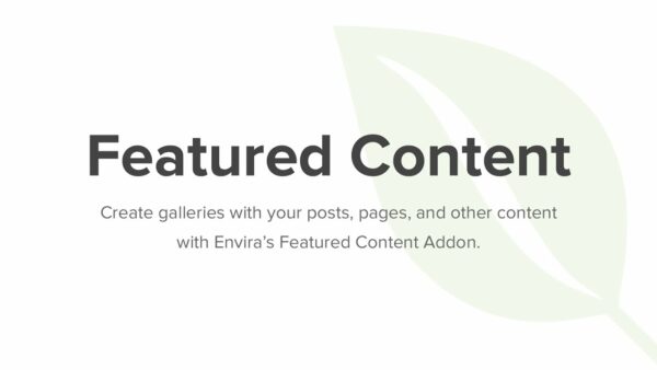 Envira Gallery – Featured Content Addon