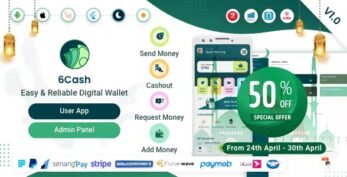 6Cash v4.5 – Digital Wallet Mobile App with Laravel Admin Panel