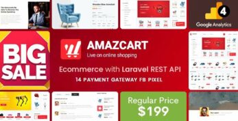 AmazCart v5.1.1 – Laravel Ecommerce System CMS Multi-Vendor