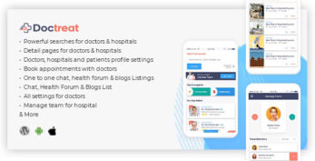 Doctreat v2.2 – React Native Mobile APP for Android and IOS
