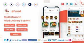 eFood v11.3 – Food Delivery App with Laravel Admin Panel + Delivery Man App