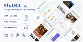 FlutKit v15 – Flutter & Figma UI Kit
