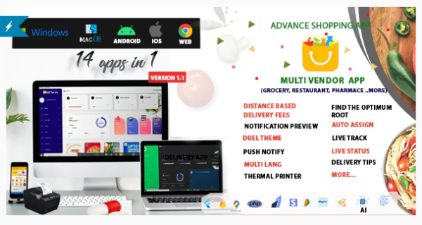 Multi-Vendor v2.5 – Food, Grocery, Pharmacy & Courier Delivery App – Flutter