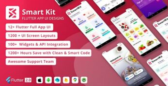 SmartKit v3.0.3 – Flutter 2.0 Full UI kit | UI Component | Flutter Material Widget | Integration