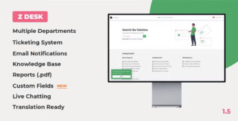 Z Desk v2.3 – Support Tickets System with Knowledge Base and FAQs