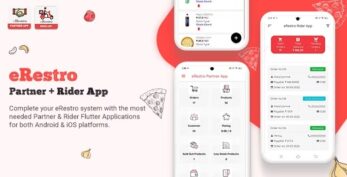 eRestro – Flutter Partner & Rider App for Multi Restaurant & Vendor – Food Ordering System v1.0