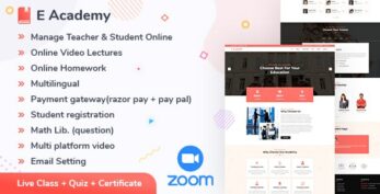 E- Academy – Online Learning Management System & live streaming classes (web) 13 May 2022