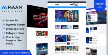 Maan News v4.0 – Laravel Magazine Blog & News PHP Script