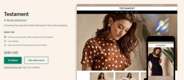 Testament Shopify Theme v8.9.0