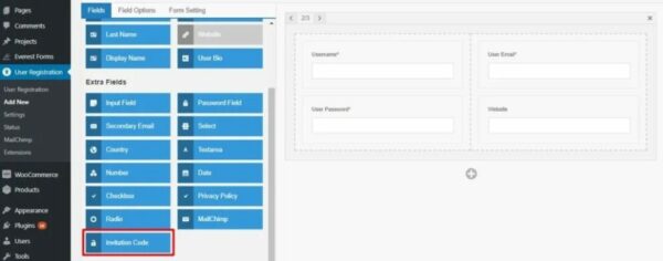 WPEverest User Registration Invite Codes